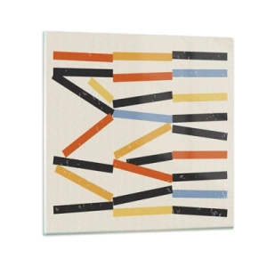Obraz na skle - Kompozícia na úrovni - 30x30 cm