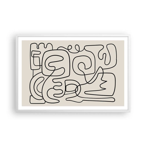 Plagát v bielom ráme - Podľa stopy - 91x61 cm