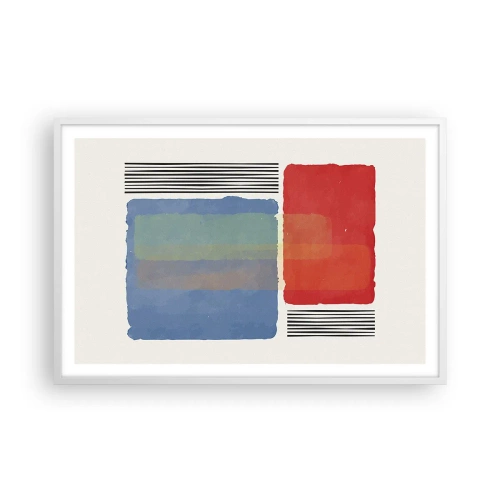 Plagát v bielom ráme - Duch a písmeno geometrie - 91x61 cm