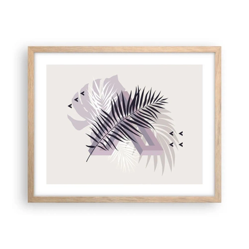Plagát v ráme zo svetlého duba - Tieň tieňa - 50x40 cm
