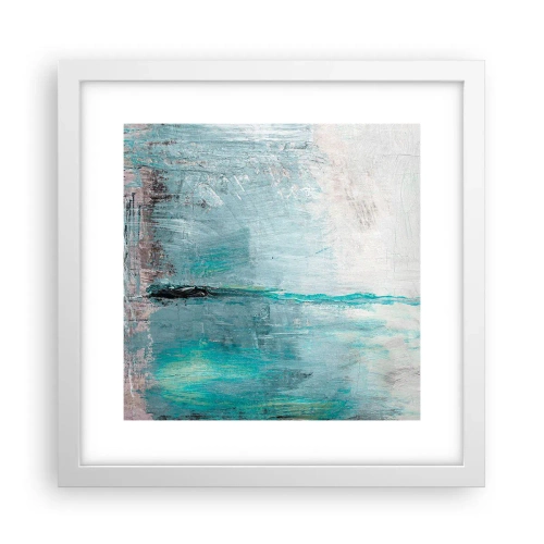 Plagát v bielom ráme - Horizontálne v modrej - 30x30 cm