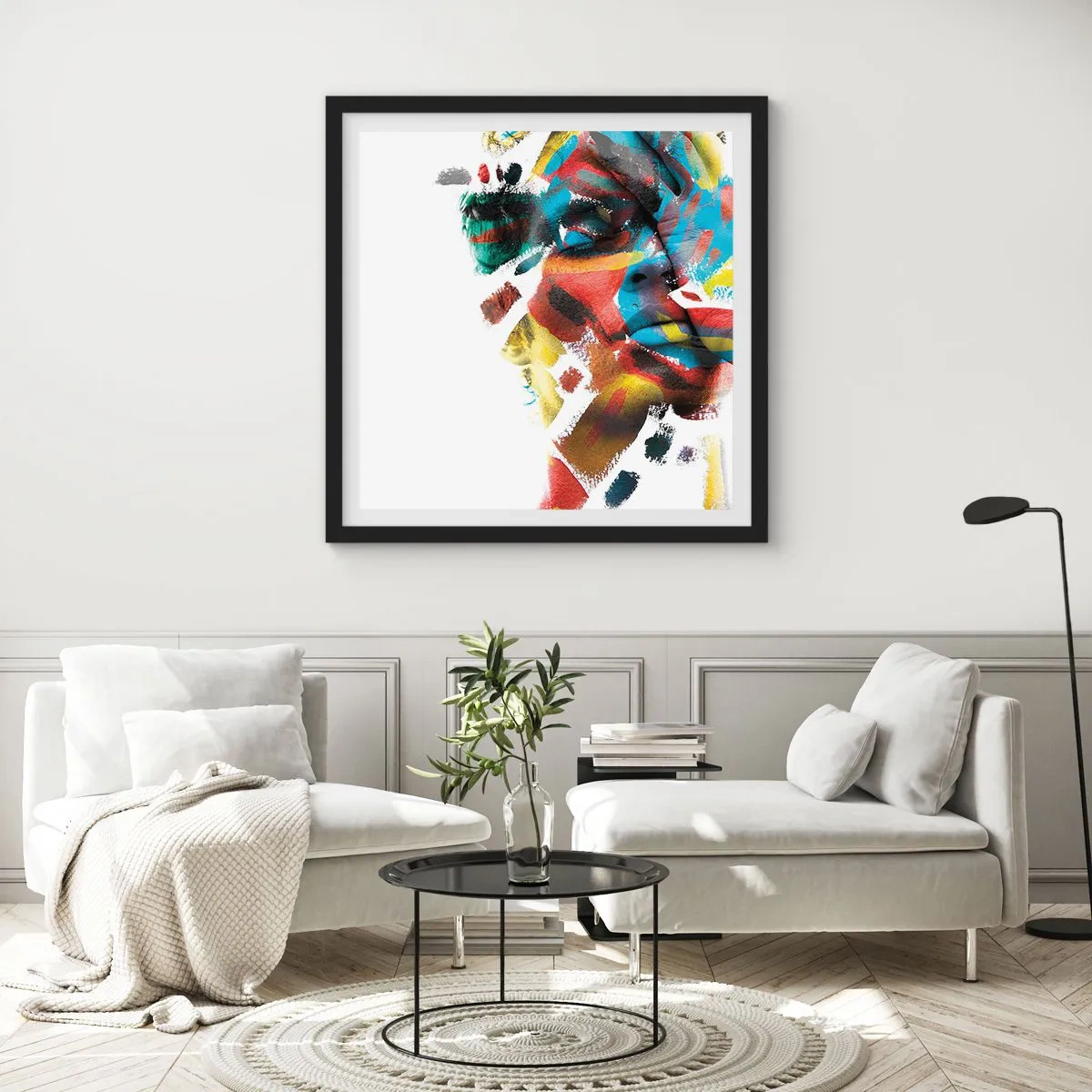 Plagát v čiernom ráme - Pestrá osobnosť - 60x60 cm