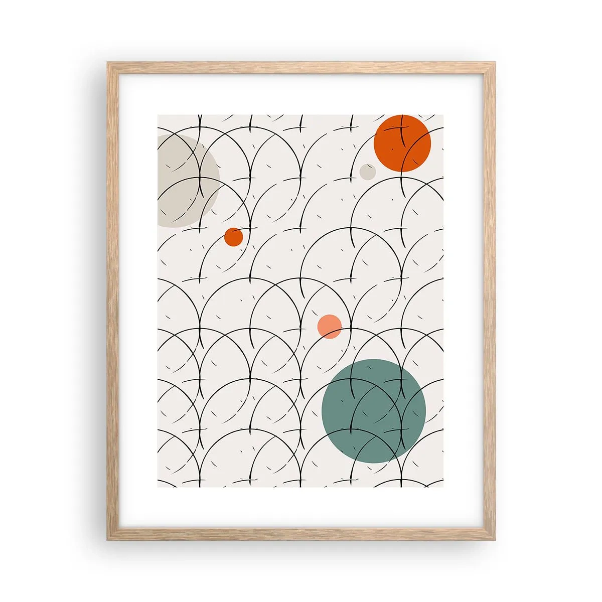 Plagát v ráme zo svetlého duba - V duchu pop-artu - 40x50 cm