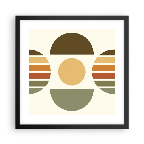 Plagát v čiernom ráme - Vo farbách zeme - 40x40 cm