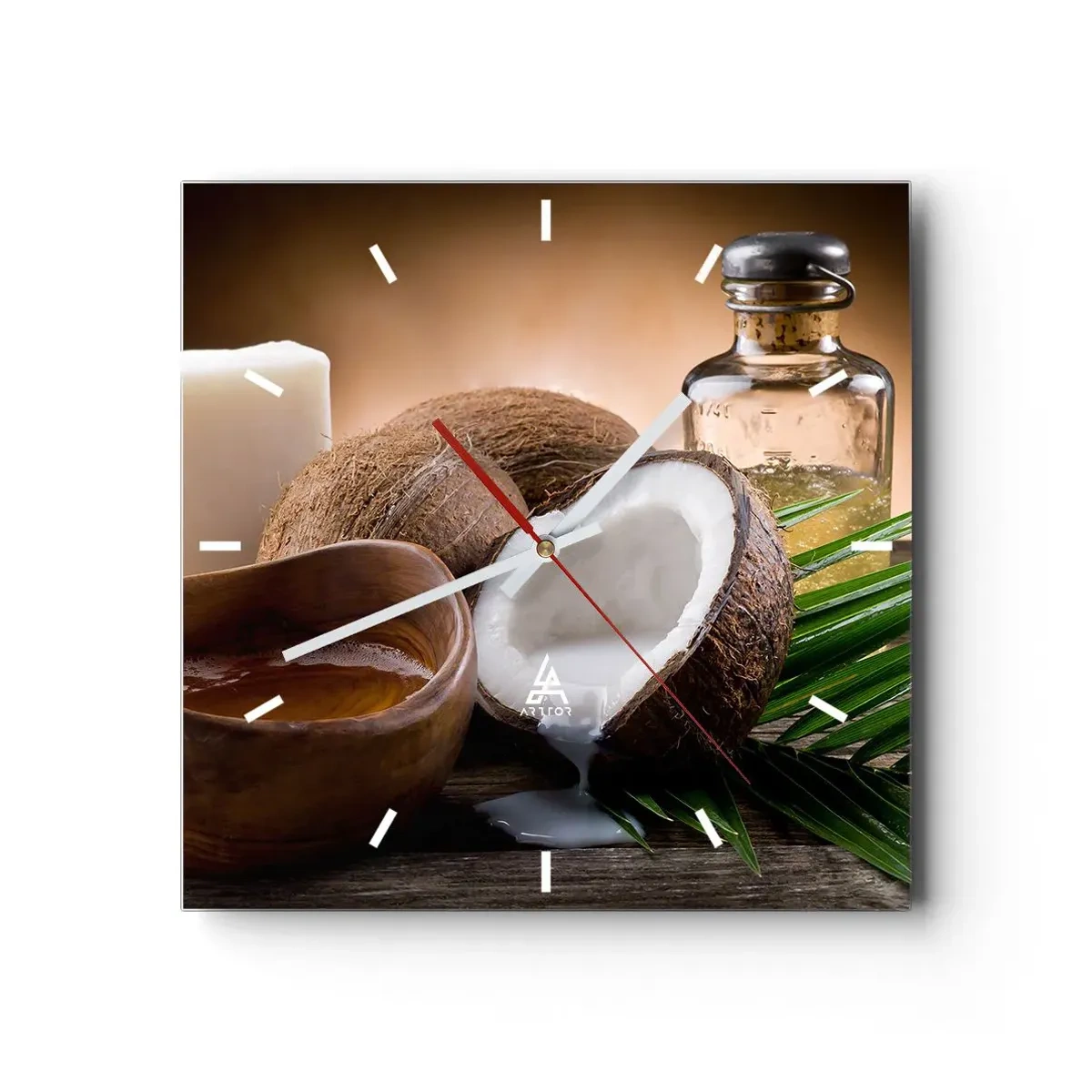 Nástenné hodiny - Zdravie z tropických ostrovov - 40x40 cm