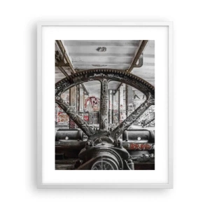 Plagát v bielom ráme - Tajný život továrne - 40x50 cm