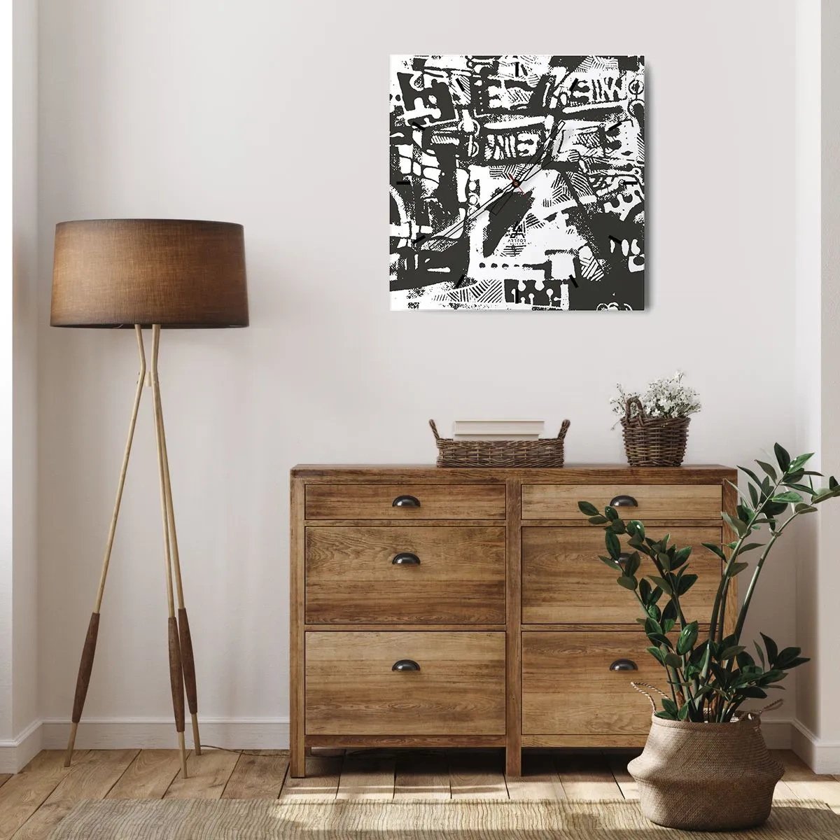 Nástenné hodiny - Poriadok alebo chaos? - 40x40 cm