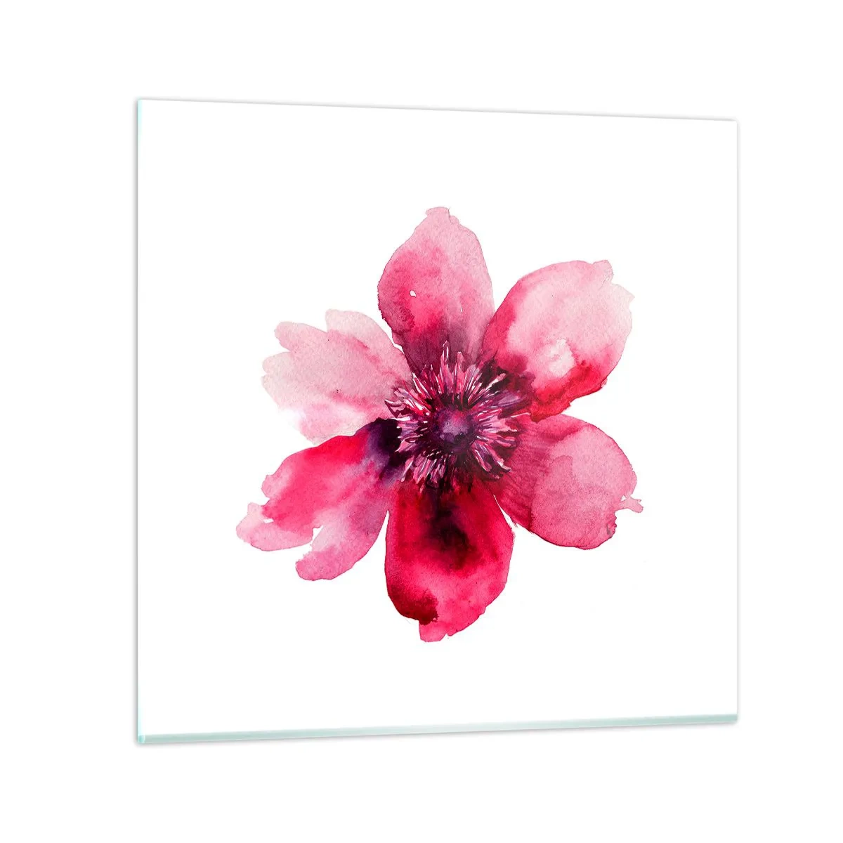 Obraz na skle - Karmínový voňavý bozk - 40x40 cm