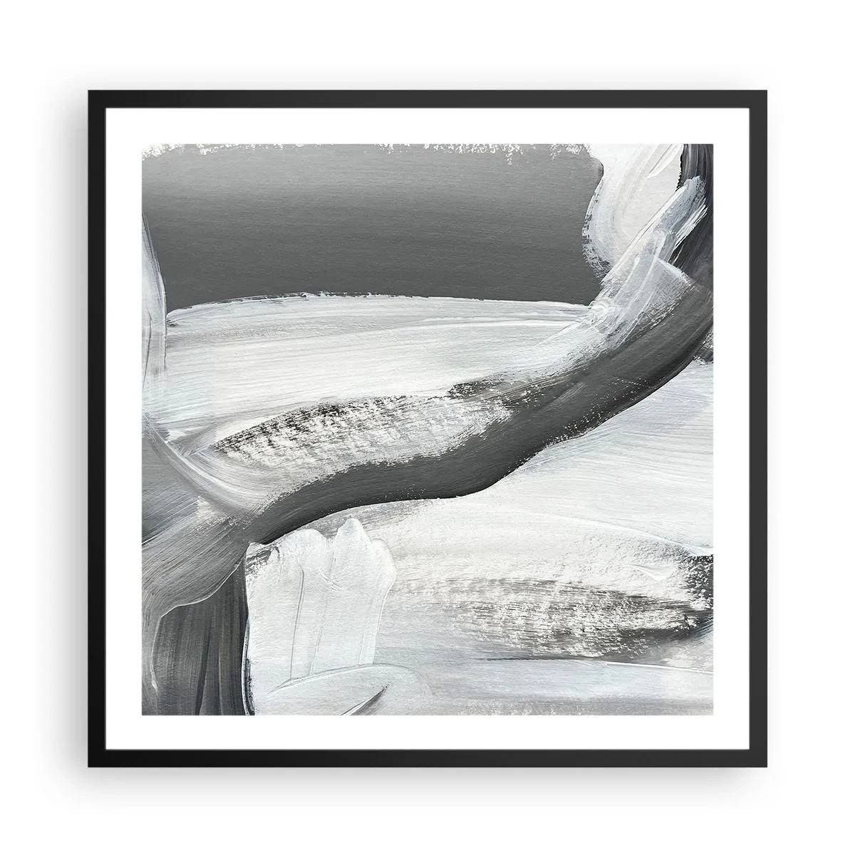 Plagát v čiernom ráme - Pevným pohybom - 60x60 cm