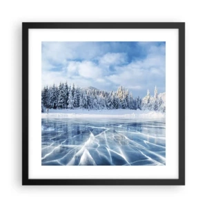 Plagát v čiernom ráme - Oslnivý a kryštalický pohľad - 40x40 cm