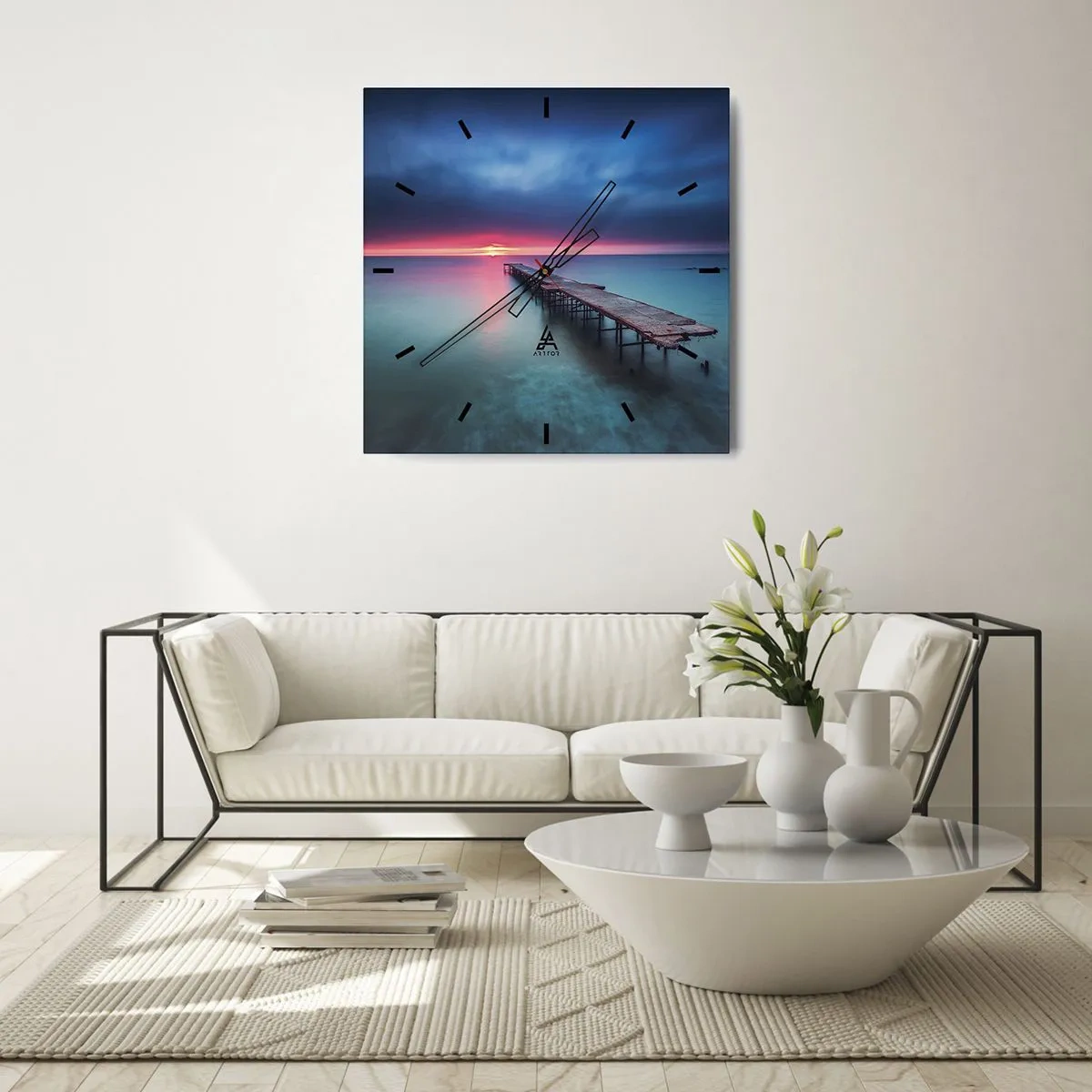 Nástenné hodiny - Medzi nebom a zemou - 40x40 cm