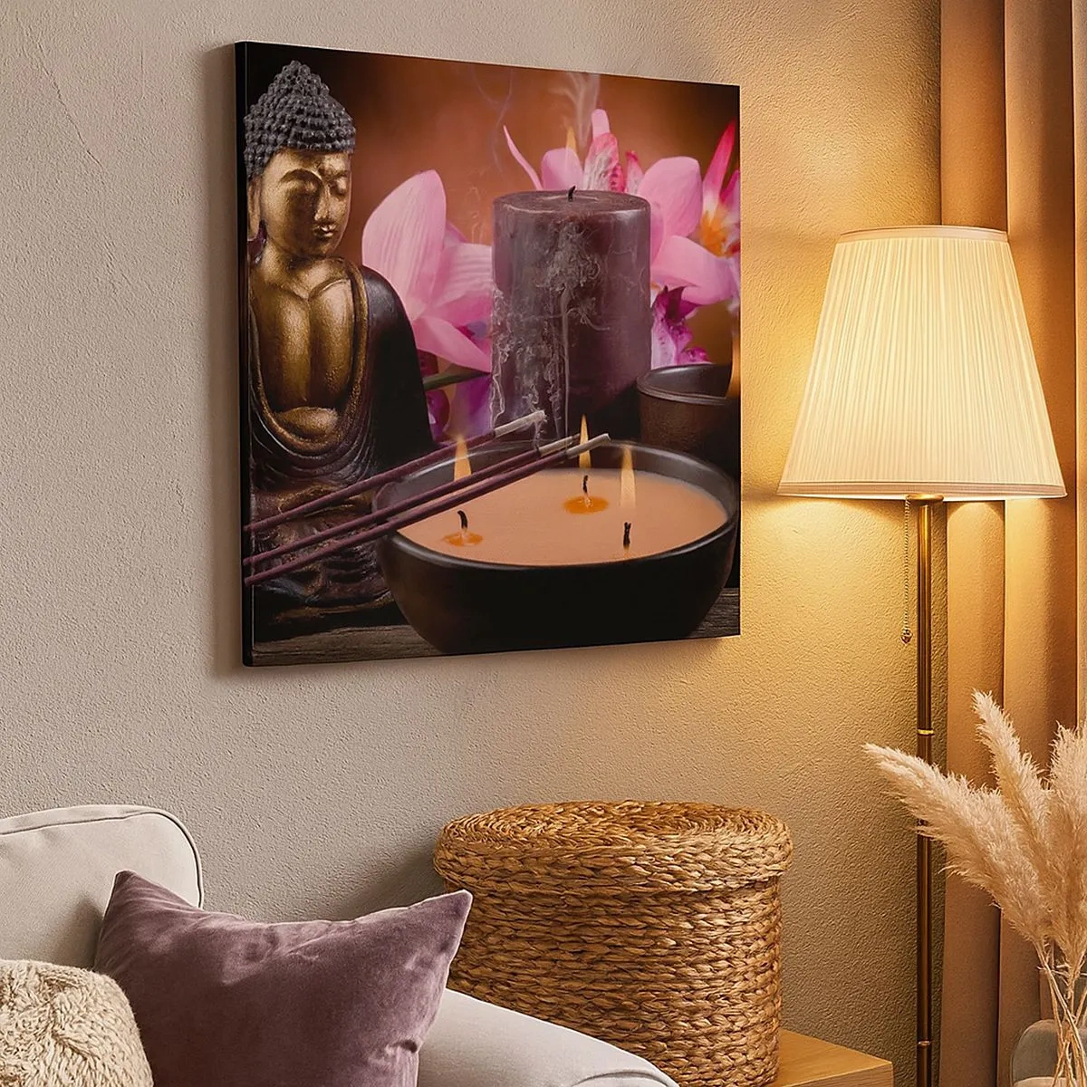 Obraz na plátne - Očistiť myseľ, upokojiť telo - 30x30 cm