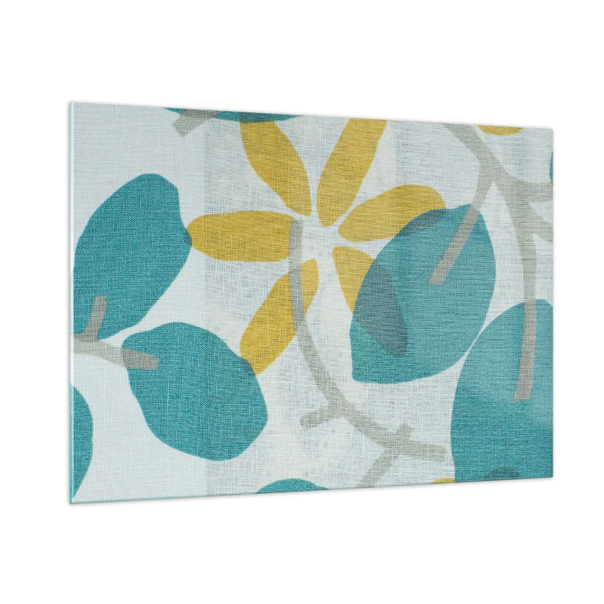 Obraz na skle - Medzi azúrovými listami - 100x70 cm