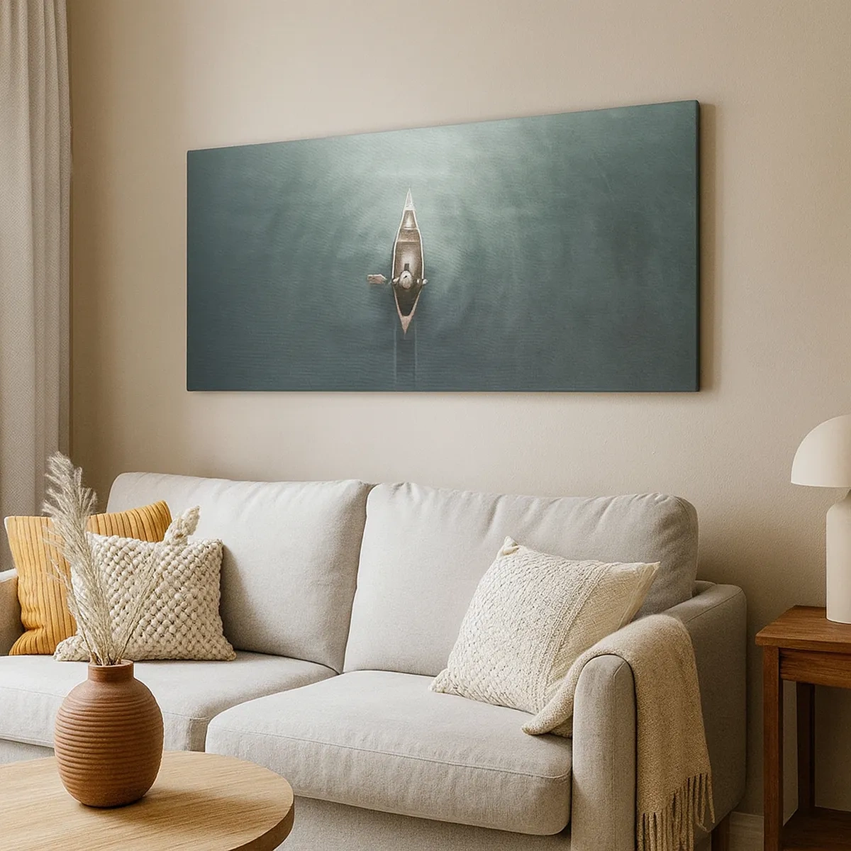 Obraz na plátne - Cez mesačné jazero - 30x30 cm