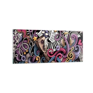 Obraz na skle - Komplikovaná melódia - 120x50 cm