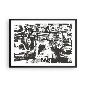 Plagát v čiernom ráme - Poriadok alebo chaos? - 70x50 cm