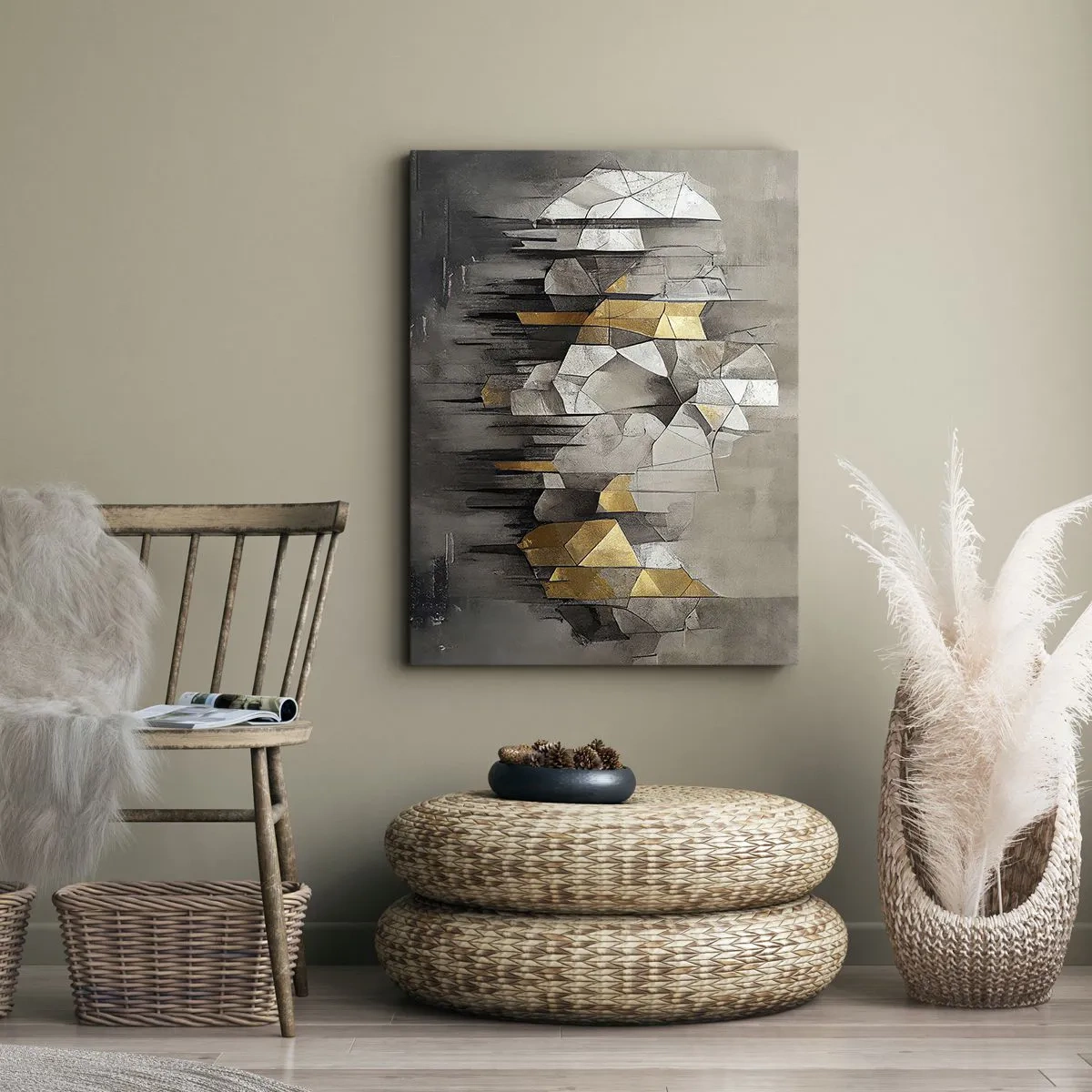 Obraz na plátne - Kompozícia z ľadu a svetla - 55x100 cm