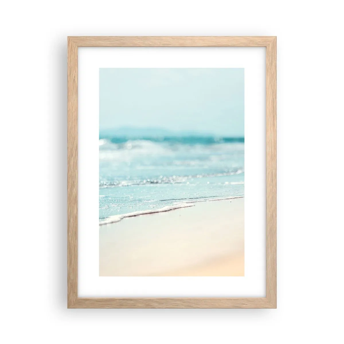 Plagát v ráme zo svetlého duba - Teplo a hluk - 30x40 cm