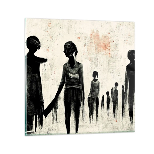 Obraz na skle - Proti samote - 30x30 cm