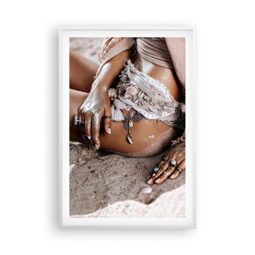 Plagát v bielom ráme - Vyplavená na breh? - 61x91 cm