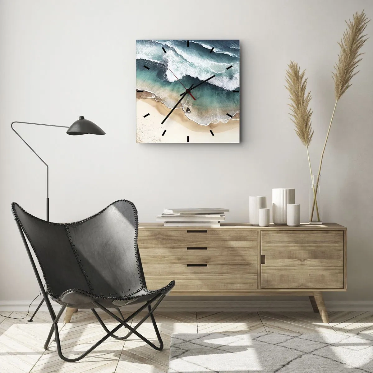 Nástenné hodiny - Odveké stretnutie - 40x40 cm