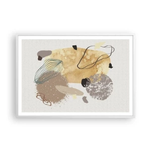 Plagát v bielom ráme - Abstraktná slivka - 100x70 cm