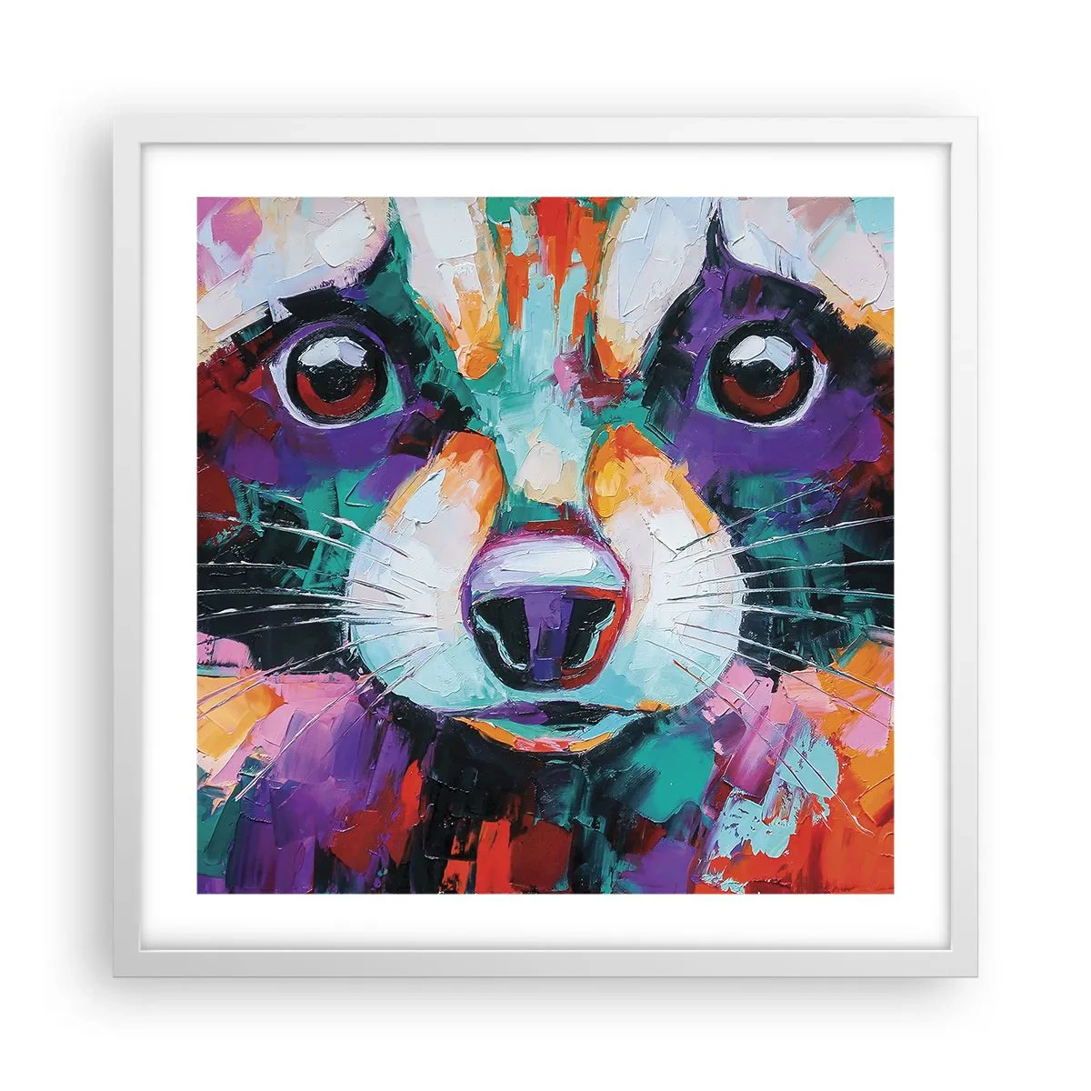 Plagát v bielom ráme - Iba dobré emócie - 50x50 cm