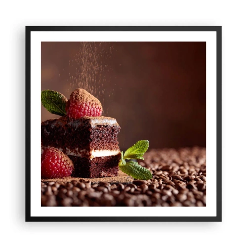 Plagát v čiernom ráme - Život je sladký - 60x60 cm