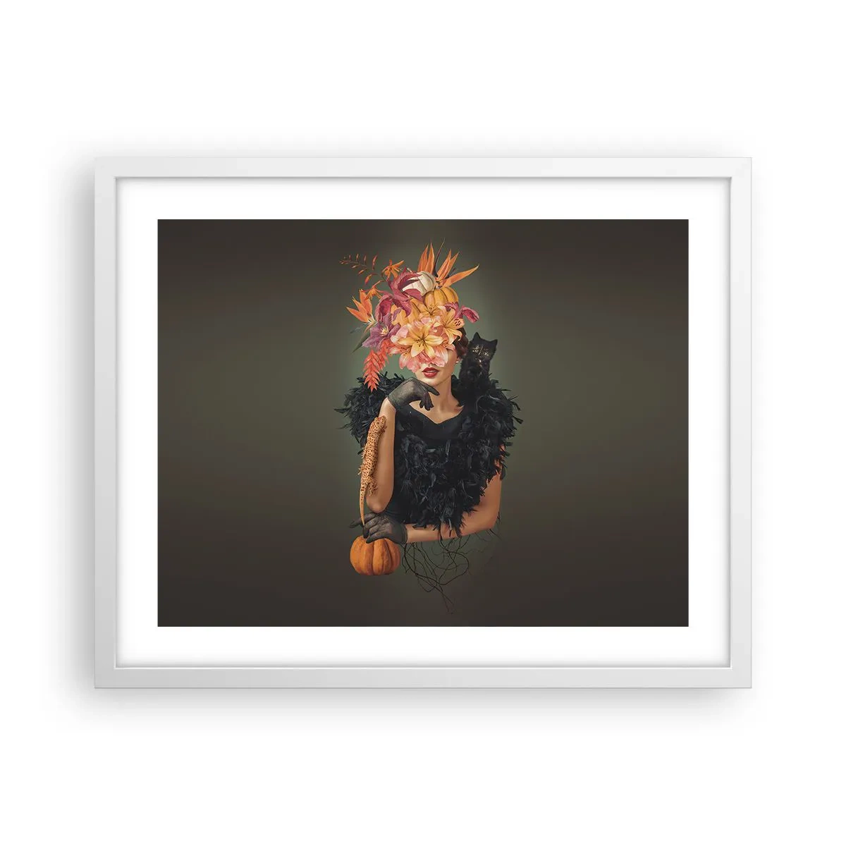 Plagát v bielom ráme - Kúzlo čarodejnice - 50x40 cm