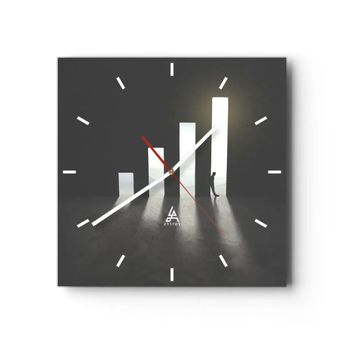 Nástenné hodiny - Úspech – impresia - 30x30 cm