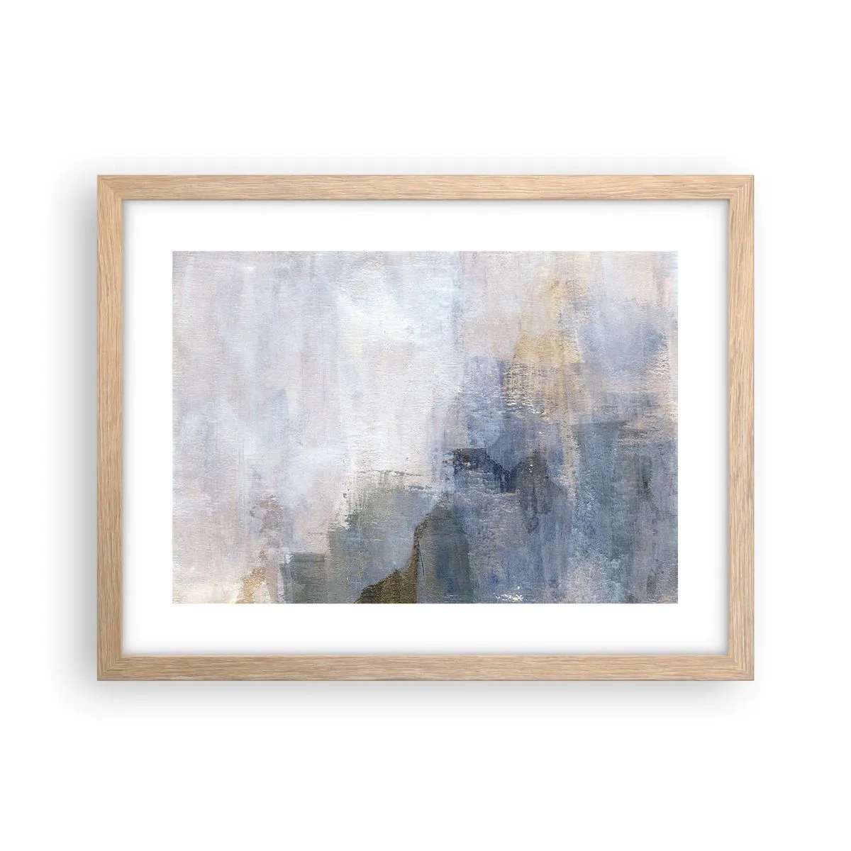 Plagát v ráme zo svetlého duba - Tóny a akordy farieb - 40x30 cm