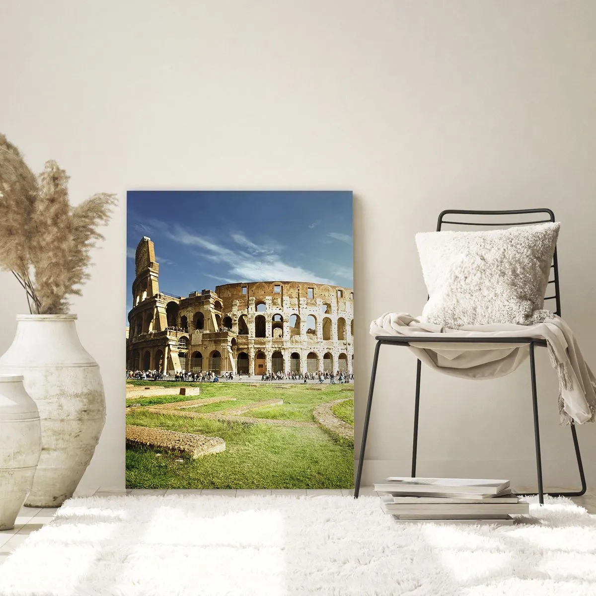 Obraz na skle - Ešte je počuť hrkanie zbraní - 70x100 cm