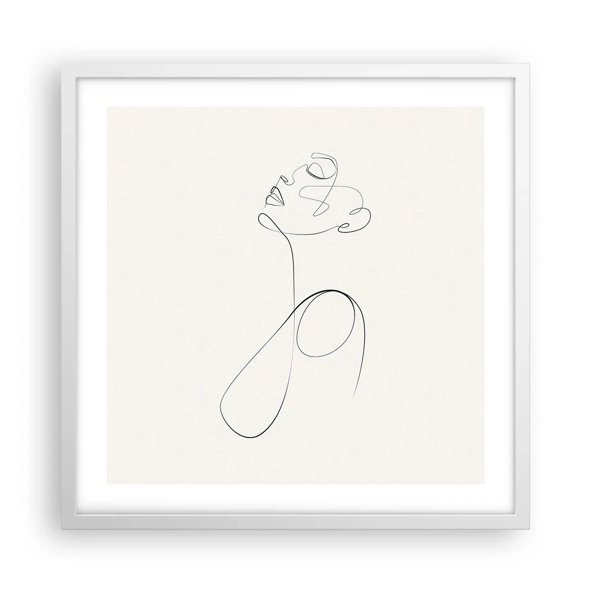 Plagát v bielom ráme - Zamotaná v snoch - 50x50 cm