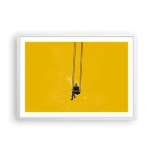 Plagát v bielom ráme - Deň ako každý iný - 70x50 cm