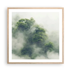 Plagát v ráme zo svetlého duba - Zahalené hmlou - 60x60 cm