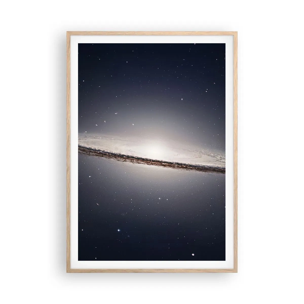 Plagát v ráme zo svetlého duba - Kedysi dávno v jednej preďalekej galaxii… - 70x100 cm