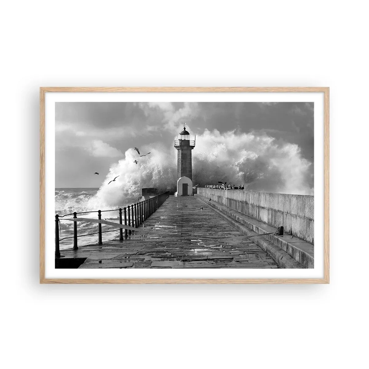 Plagát v ráme zo svetlého duba - Nebojácna - 91x61 cm