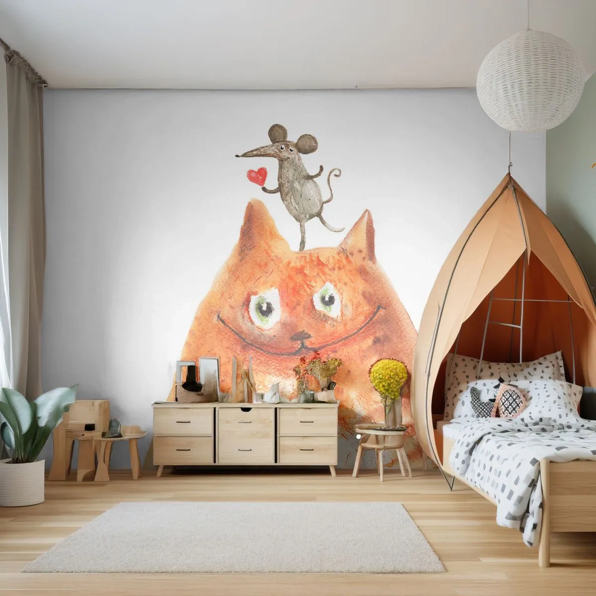 Fototapeta Standard Eco - Paradoxy lásky - Pre deti, Myška, Cat - 400x280 cm