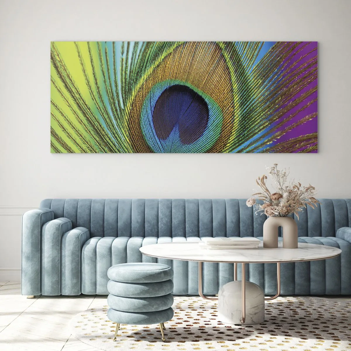 Obraz na skle - Tvárou v tvár - 100x40 cm