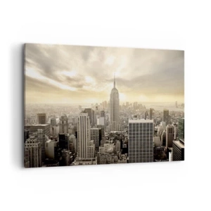 Obraz na plátne - New York utkaný zo šedej - 100x70 cm