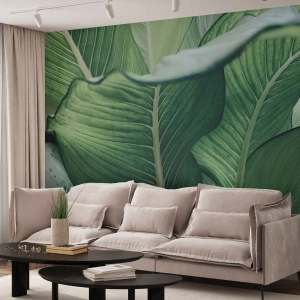Fototapeta na mieru Premium Canvas - Intenzívne zelený život - Listy, Exotické, Botanický