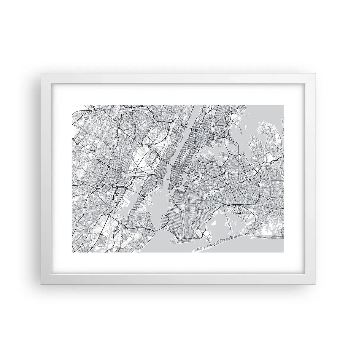 Plagát v bielom ráme - Anatómia metropoly - 40x30 cm