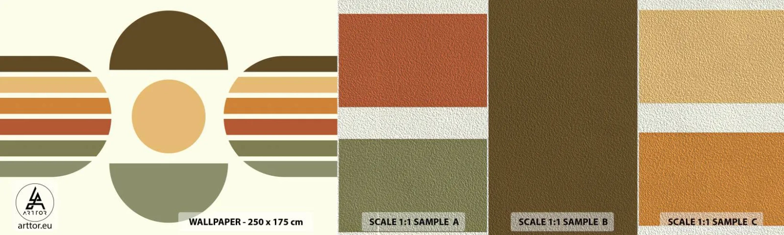 Vzorka fototapety Premium Sand - Vo farbách zeme - Abstrakcia, Kus, Grafika - 100x30 cm