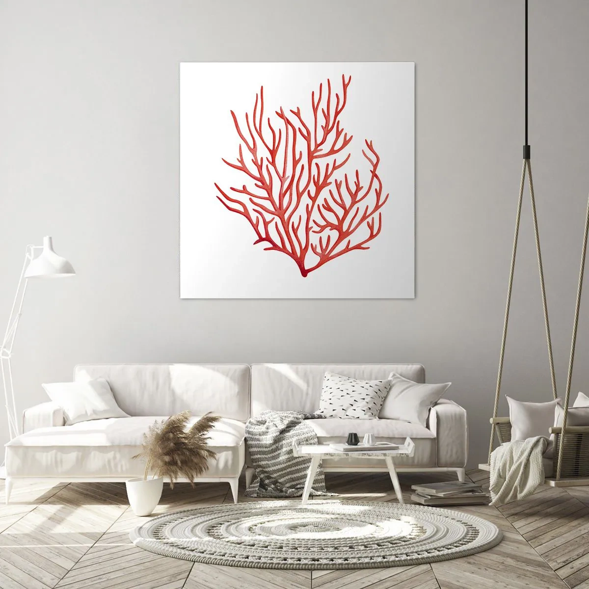 Obraz na plátne - Koralový filigrán - 60x60 cm