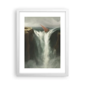 Plagát v bielom ráme - Životné varovanie - 30x40 cm