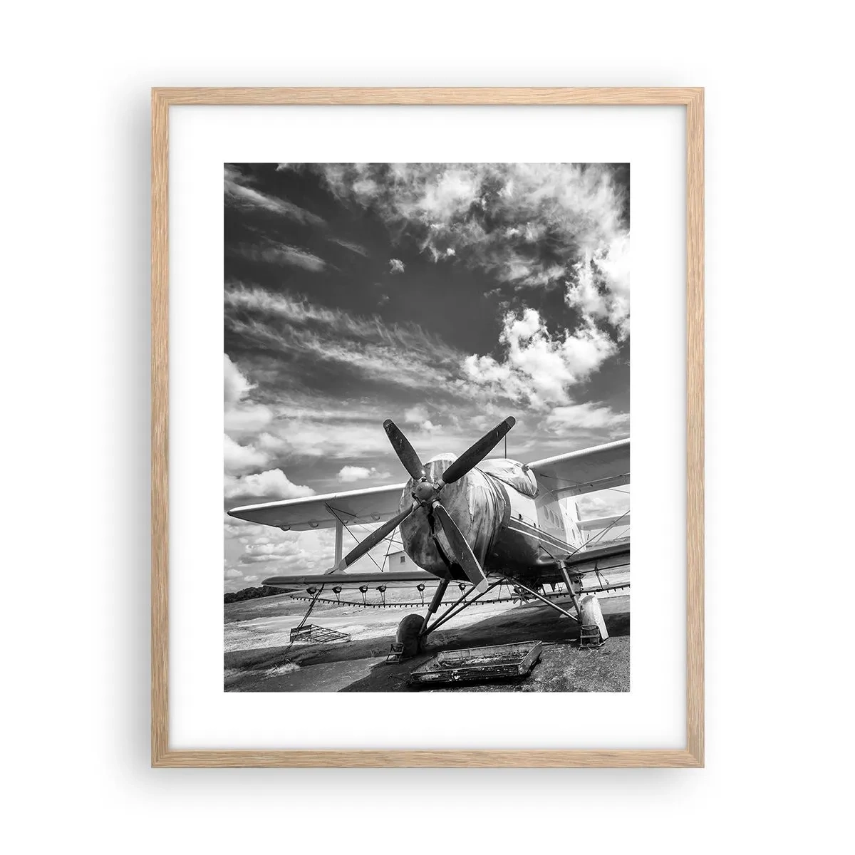 Plagát v ráme zo svetlého duba - Nemôžem sa toho dočkať! - 40x50 cm