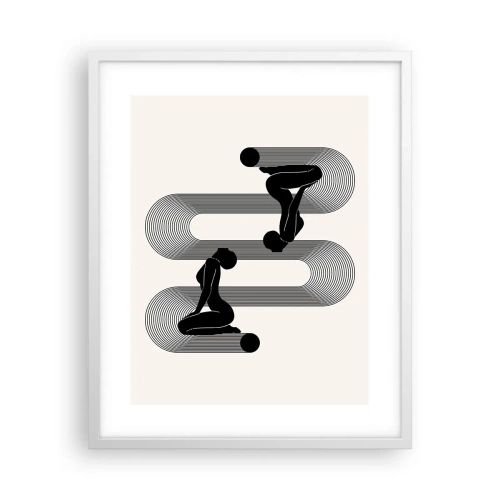 Plagát v bielom ráme - Zmyselná symetria - 40x50 cm