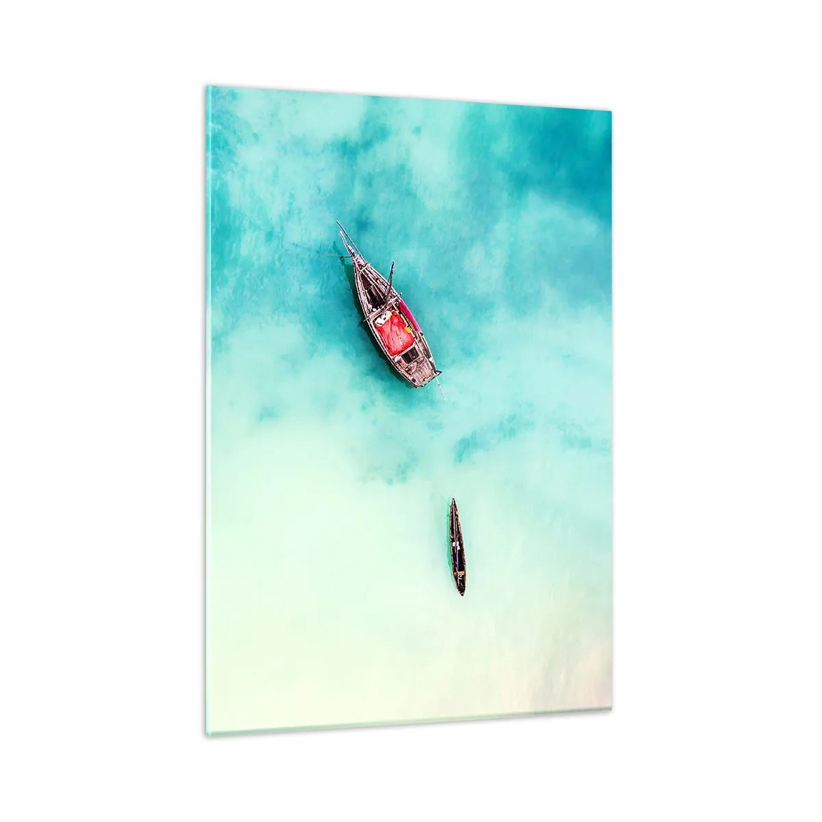 Obraz na skle - Pretože na plážach Zanzibaru, keď je prebytok vody… - 50x70 cm