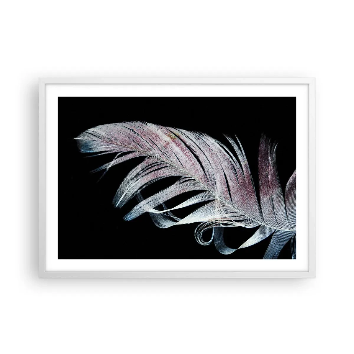 Plagát v bielom ráme - Premýšľajte o dotyku - 70x50 cm