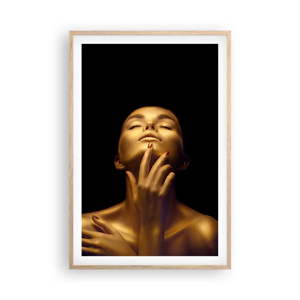 Plagát v ráme zo svetlého duba - Ako zlatý hodváb - 61x91 cm